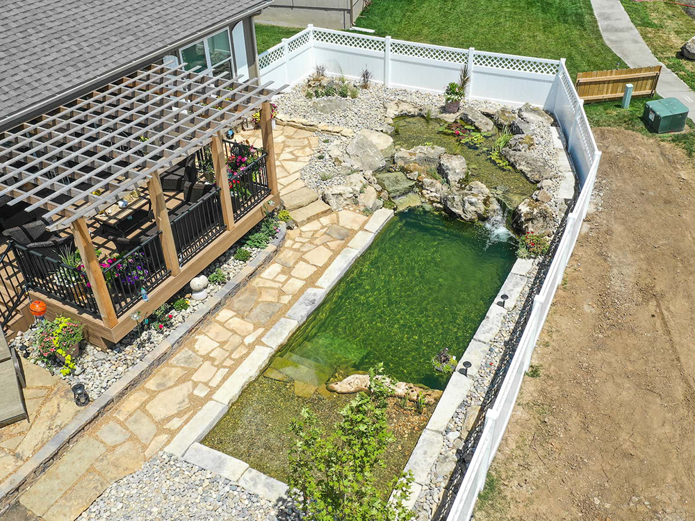 Natural swimming pond built by Gradex