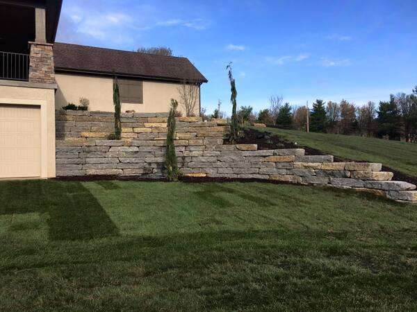 Beautiful staggered retaining wall