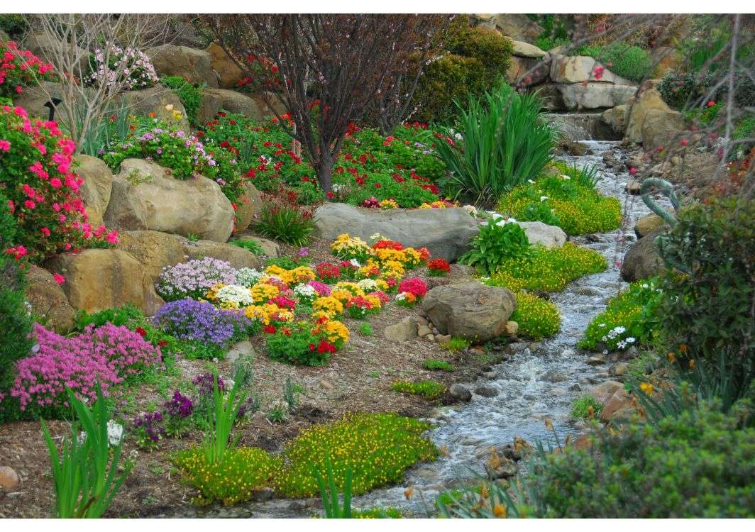 Pondless waterfall streambed
