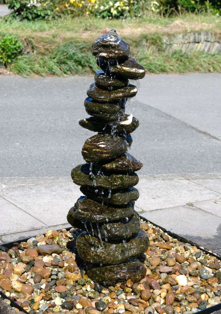 How to make a fountain by stacking rocks