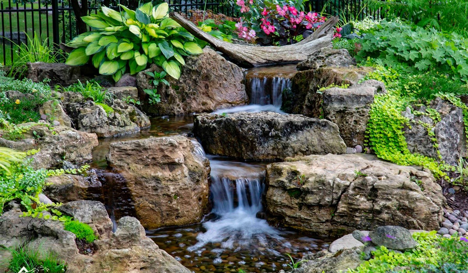 Smaller incredible pondless water feature