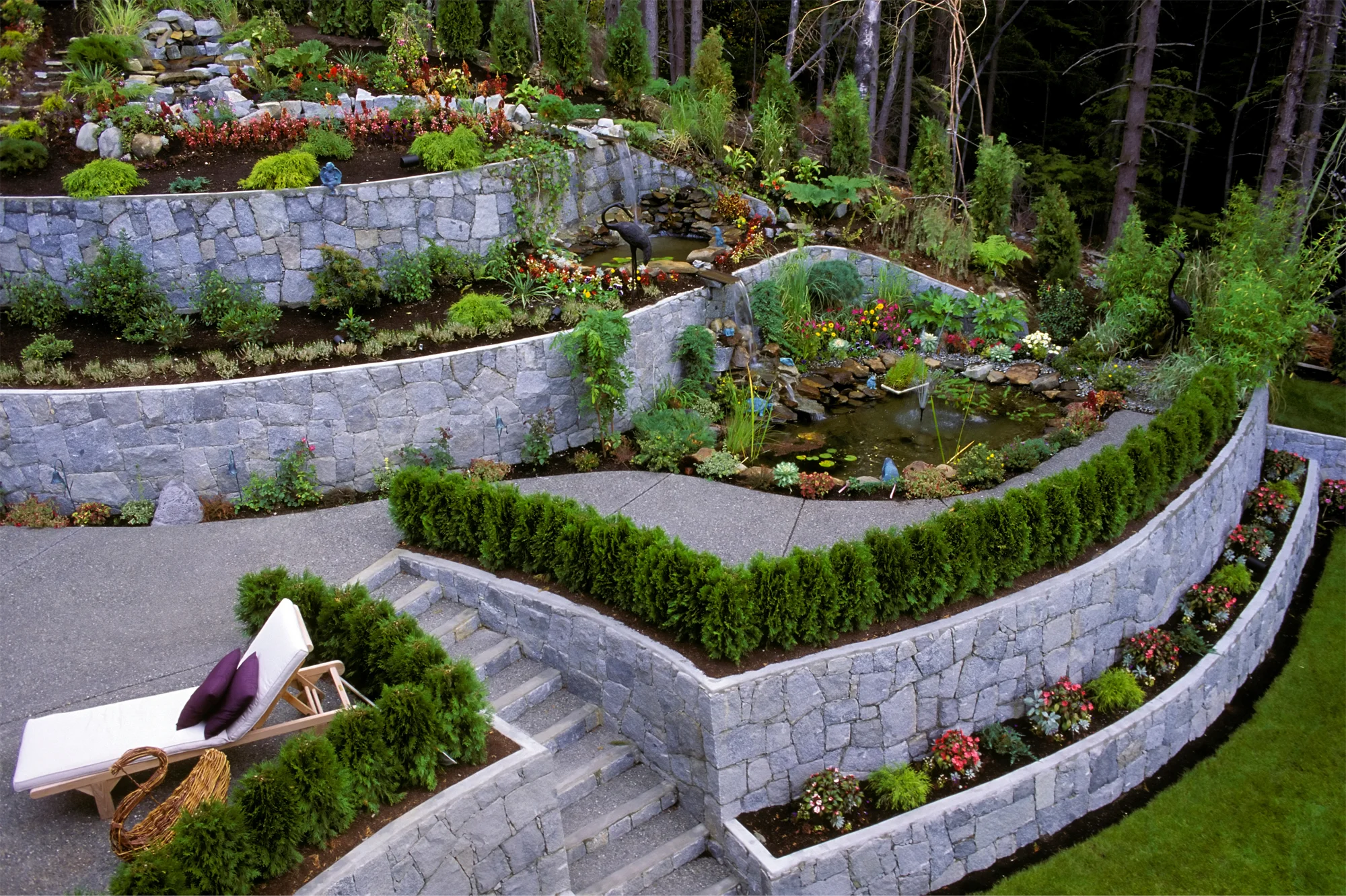 Custom Stone Retaining Wall Construction In Mission